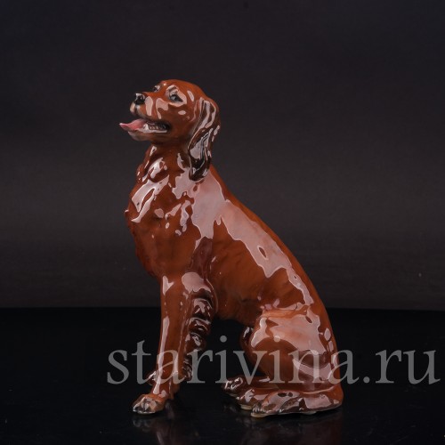 Статуэтка собаки из фарфора Ирладский сеттер, Rosenthal, Германия, 1944 год.