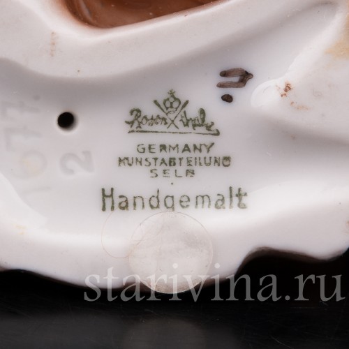 Статуэтка собаки из фарфора Ирладский сеттер, Rosenthal, Германия, 1944 год.