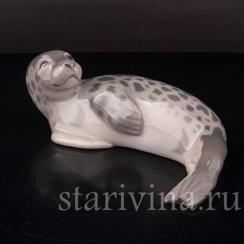 Фарфоровая статуэтка Морской котик, Bing & Grondahl, Дания, 1952-58 гг.