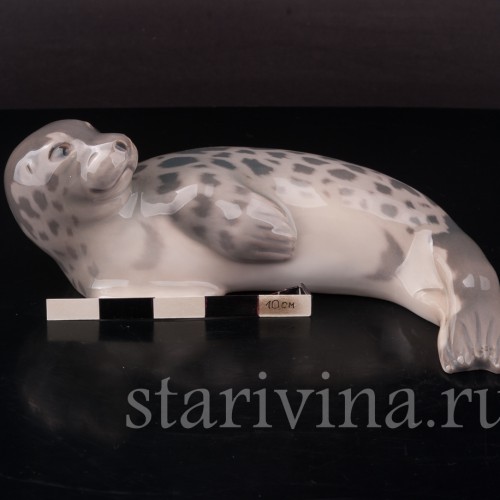 Фарфоровая статуэтка Морской котик, Bing & Grondahl, Дания, 1952-58 гг.