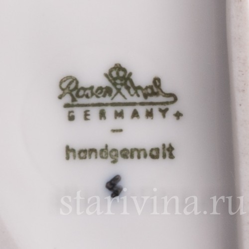 Фарфоровая фигурка рыбы Скалярия, Rosenthal, Германия, 1950 гг.