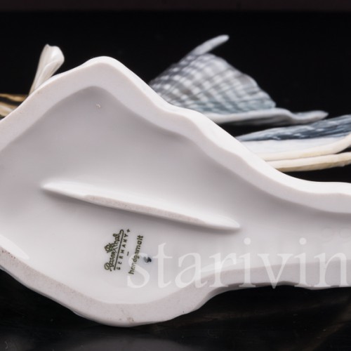 Фарфоровая фигурка рыбы Скалярия, Rosenthal, Германия, 1950 гг.