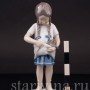 Фигурка из фарфора Девочка с котенком Bing & Grondahl, Дания, 1952-58 гг.