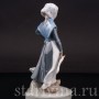 Фарфоровая фигурка Девушка, пасущая гуся, Royal Copenhagen, Дания, 1958 год.