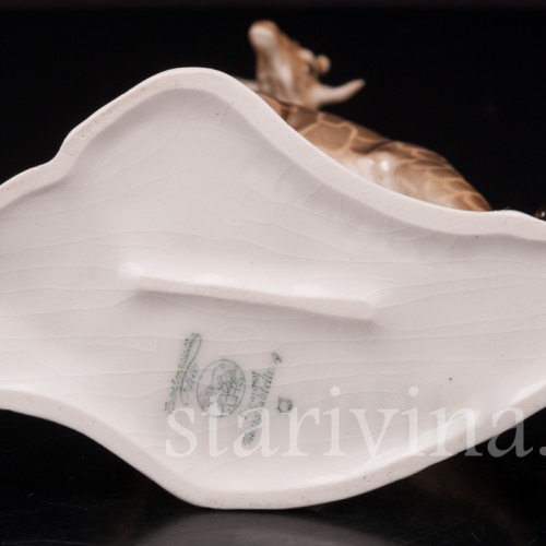 Фарфоровая фигурка Жираф, миниатюра, Hutschenreuther, Германия, 1955-68 гг.