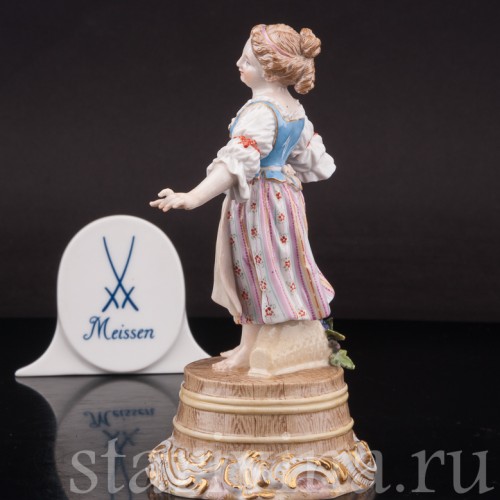 Девочка на бочке, Meissen, Германия, 19 в