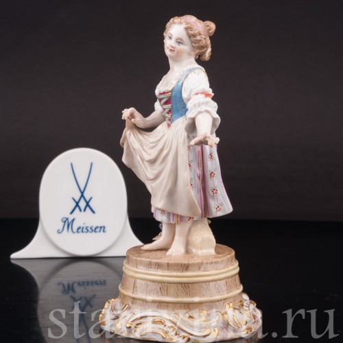 Девочка на бочке, Meissen, Германия, 19 в