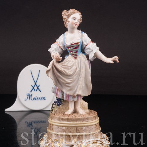 Девочка на бочке, Meissen, Германия, 19 в