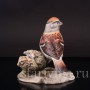 Фарфоровая статуэтка птицы Воробей с каштаном, Alka Kaiser, Германия, до 1990 г.