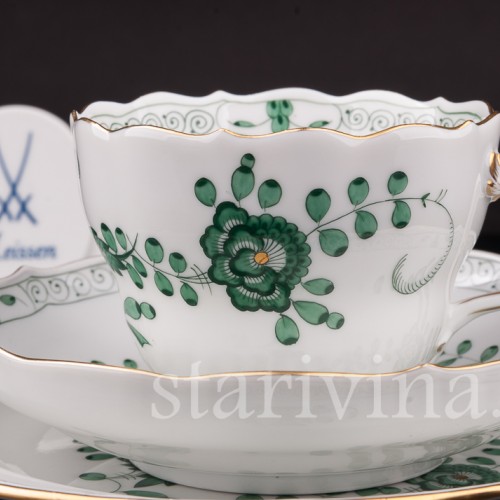 Чайное трио Индийский орнамент, Meissen, Германия, сер. 20 в.