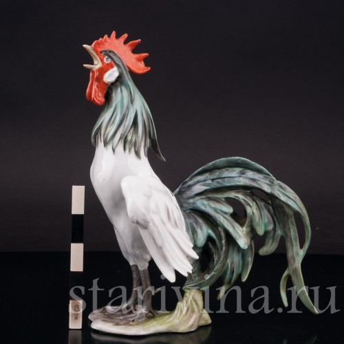 Фигурка птицы из фарфора Поющий петух Alka Kaiser, Германия, 1949-58 гг.