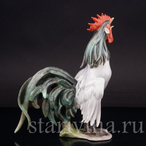 Фигурка птицы из фарфора Поющий петух Alka Kaiser, Германия, 1949-58 гг.