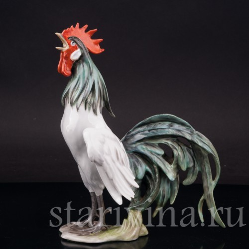 Фигурка птицы из фарфора Поющий петух Alka Kaiser, Германия, 1949-58 гг.