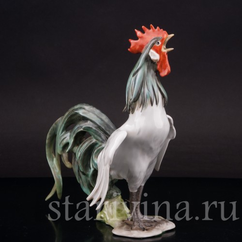 Фигурка птицы из фарфора Поющий петух Alka Kaiser, Германия, 1949-58 гг.