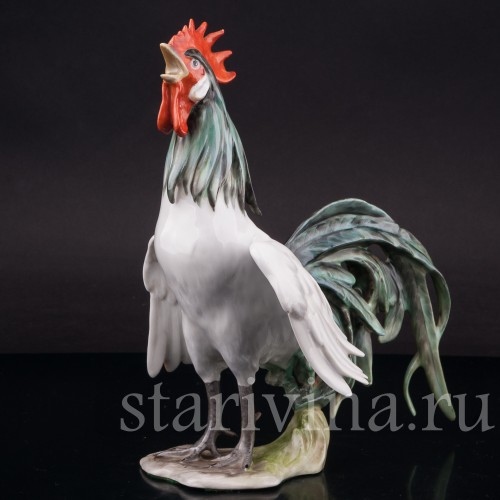 Фигурка птицы из фарфора Поющий петух Alka Kaiser, Германия, 1949-58 гг.