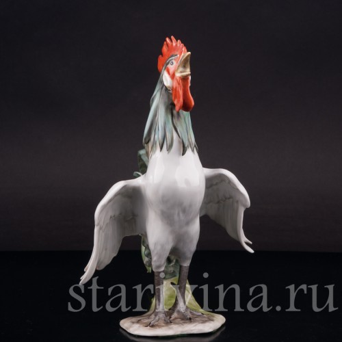 Фигурка птицы из фарфора Поющий петух Alka Kaiser, Германия, 1949-58 гг.