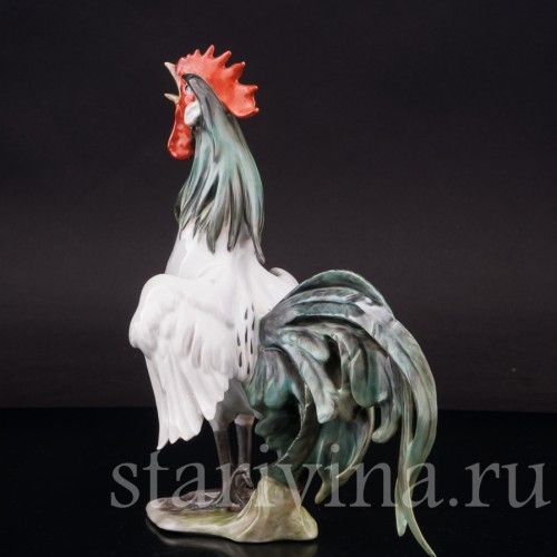 Фигурка птицы из фарфора Поющий петух Alka Kaiser, Германия, 1949-58 гг.