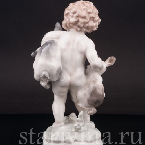 Фарфоровая статуэтка Малыш с кроликами, Hutschenreuther, Германия, 1955-68 гг.