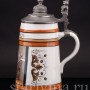 Старинная пивная кружка Охотничьи рассказы, 1 л, Германия, кон. 19 - нач. 20 вв.