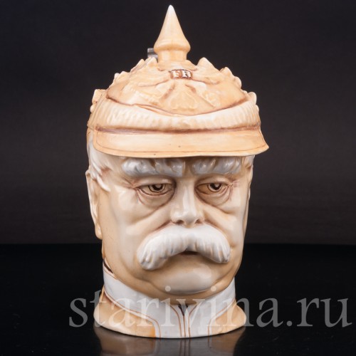 Старинная пивная кружка Отто фон Бисмарк, 1/2 л, Von Schierholz, Германия, нач. 20 в.