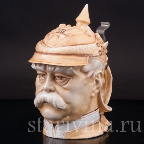 Старинная пивная кружка Отто фон Бисмарк, 1/2 л, Von Schierholz, Германия, нач. 20 в.