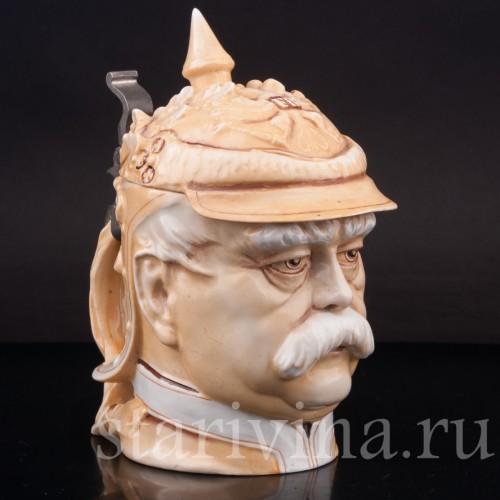 Старинная пивная кружка Отто фон Бисмарк, 1/2 л, Von Schierholz, Германия, нач. 20 в.