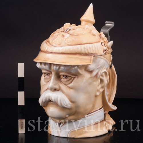 Старинная пивная кружка Отто фон Бисмарк, 1/2 л, Von Schierholz, Германия, нач. 20 в.