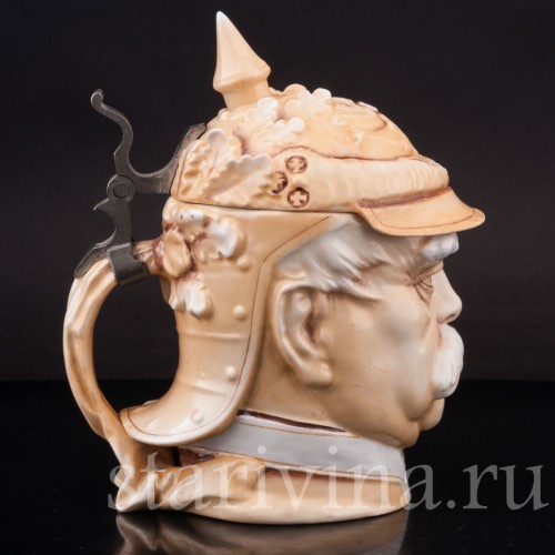 Старинная пивная кружка Отто фон Бисмарк, 1/2 л, Von Schierholz, Германия, нач. 20 в.