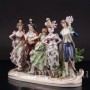 Фарфоровая композиция Весёлая прогулка, миниатюра, Scheibe-Alsbach, Германия, пер. пол. 20 в.