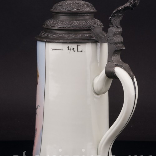 Старинная пивная кружка Дон Жуан и Церлина, 1/2 л, Германия, кон. 19, нач. 20 вв.