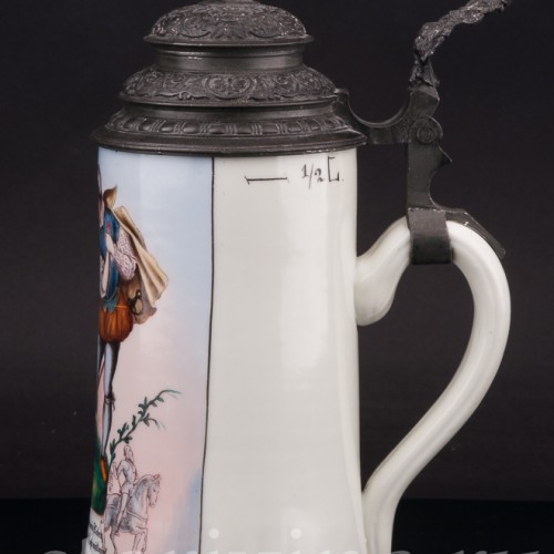 Старинная пивная кружка Дон Жуан и Церлина, 1/2 л, Германия, кон. 19, нач. 20 вв.