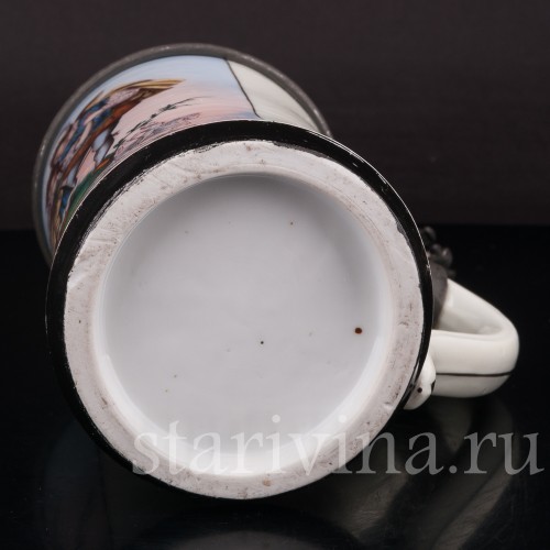 Старинная пивная кружка Дон Жуан и Церлина, 1/2 л, Германия, кон. 19, нач. 20 вв.