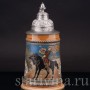 Старинная пивная кружка Трубач из Зекингена, 1/2 л, Villeroy & Boch, Германия, 1897 г.