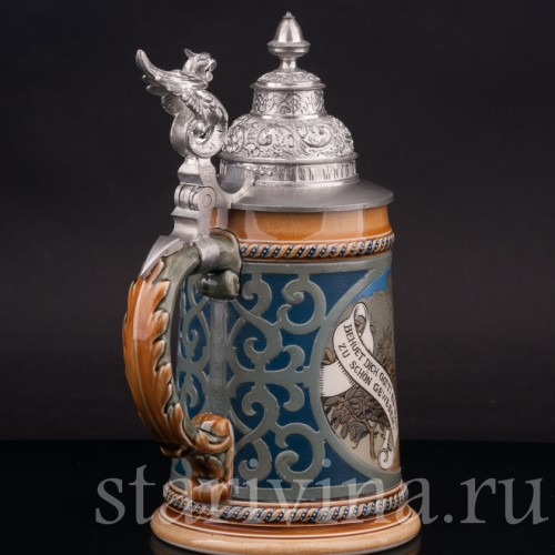 Старинная пивная кружка Трубач из Зекингена, 1/2 л, Villeroy & Boch, Германия, 1897 г.