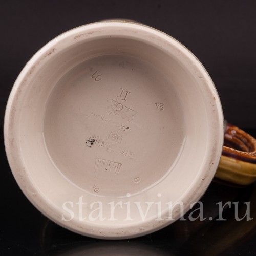 Старинная пивная кружка Воришка, 1/2 л, Villeroy & Boch, Германия, 1901 г.