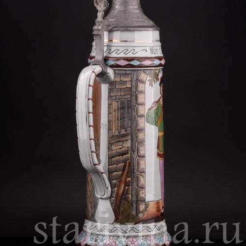 Уцененная пивная кружка Три юноши, 3 л, Matthias Girmscheid, Германия.