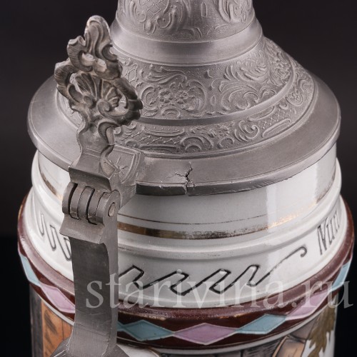 Уцененная пивная кружка Три юноши, 3 л, Matthias Girmscheid, Германия.