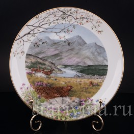 Декоративная фарфоровая тарелка Сентябрь на болотах, Royal Worcester, Великобритания, 1979 г.
