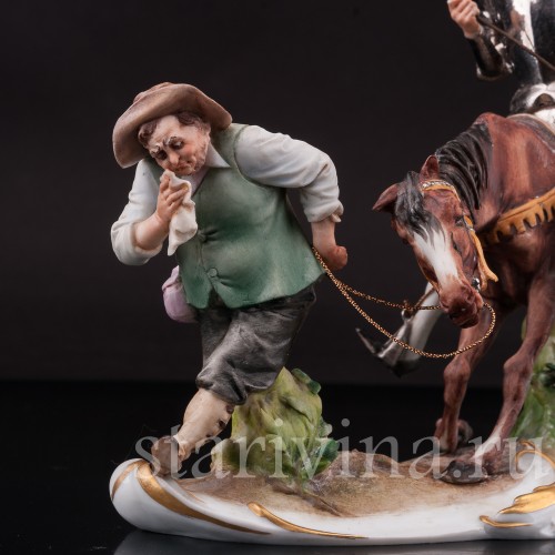 Фарфоровая композиция Дон Кихот и Санчо Панса, Giuseppe Cappe, Италия, сер. 20 в.