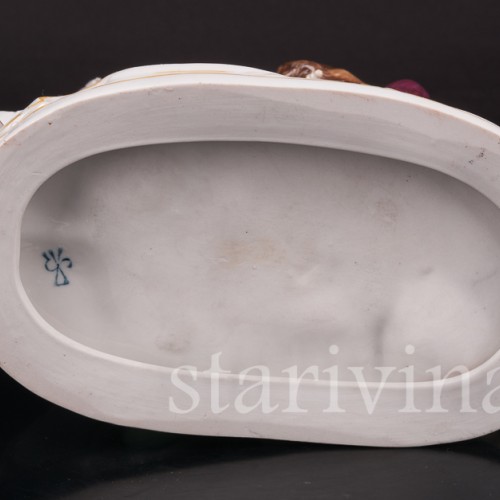 Фарфоровая композиция Прерванная партия, пара за шахматами, Scheibe-Alsbach, Германия, сер. 20 в.