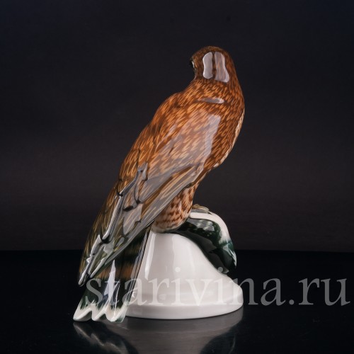 Фигурка птицы из фарфора Ястреб с добычей Hutschenreuther, Германия, 1925-39 гг.