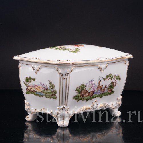 Декоративная шкатулка Сценки из сельской жизни, Rosenthal, Германия, 1932 год.