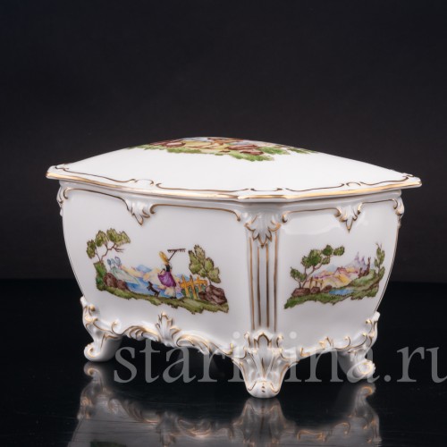 Декоративная шкатулка Сценки из сельской жизни, Rosenthal, Германия, 1932 год.