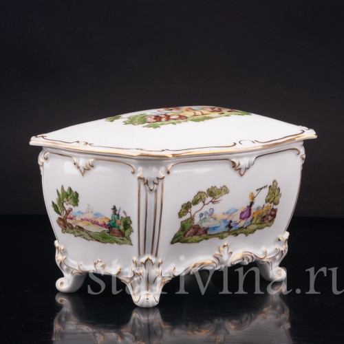 Декоративная шкатулка Сценки из сельской жизни, Rosenthal, Германия, 1932 год.
