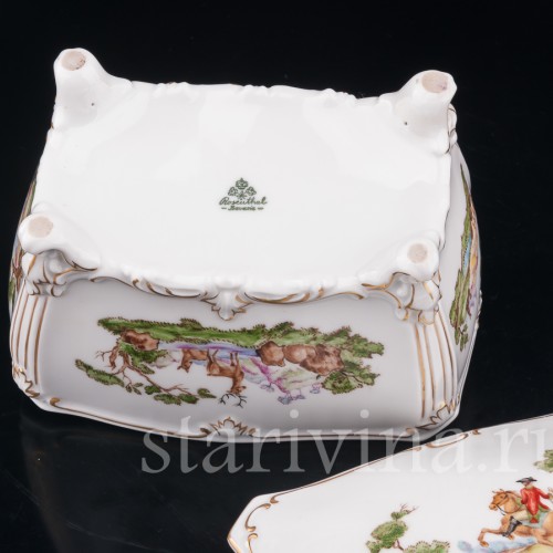 Декоративная шкатулка Сценки из сельской жизни, Rosenthal, Германия, 1932 год.