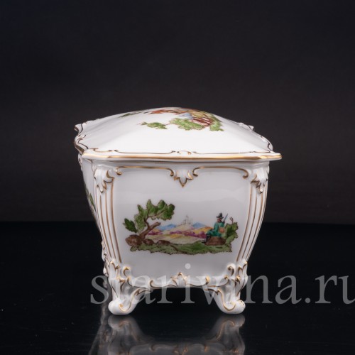 Декоративная шкатулка Сценки из сельской жизни, Rosenthal, Германия, 1932 год.