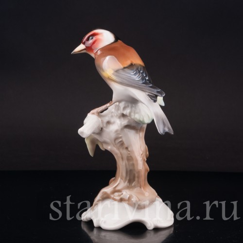 Фигурка птицы из фарфора Шегол, Hutschenreuther, Германия, 1955-69 гг.