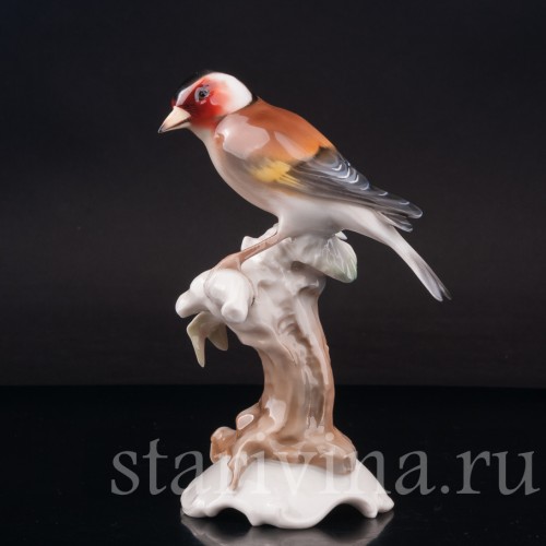 Фигурка птицы из фарфора Шегол, Hutschenreuther, Германия, 1955-69 гг.