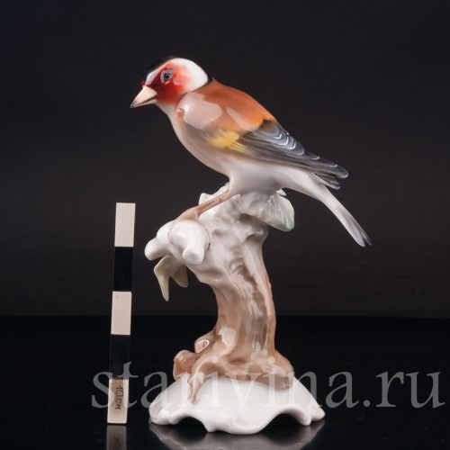 Фигурка птицы из фарфора Шегол, Hutschenreuther, Германия, 1955-69 гг.