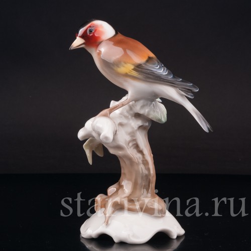 Фигурка птицы из фарфора Шегол, Hutschenreuther, Германия, 1955-69 гг.